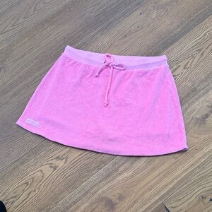 SET Active Pink Terry-Cloth Drawstring Mini Skirt